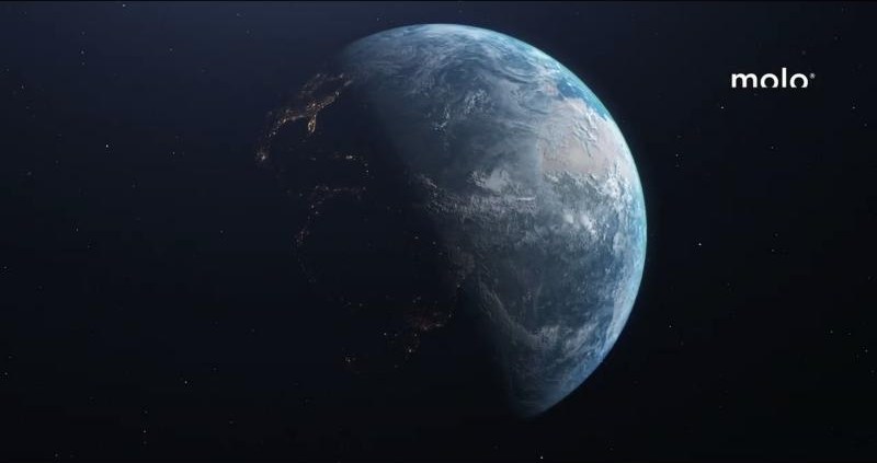 Capa do vídeo institucional da Molofeed: a Terra vista do espaço